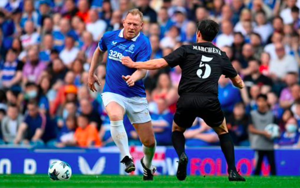 Match of football legends. Credit to The Rangers (rangers.co.uk)