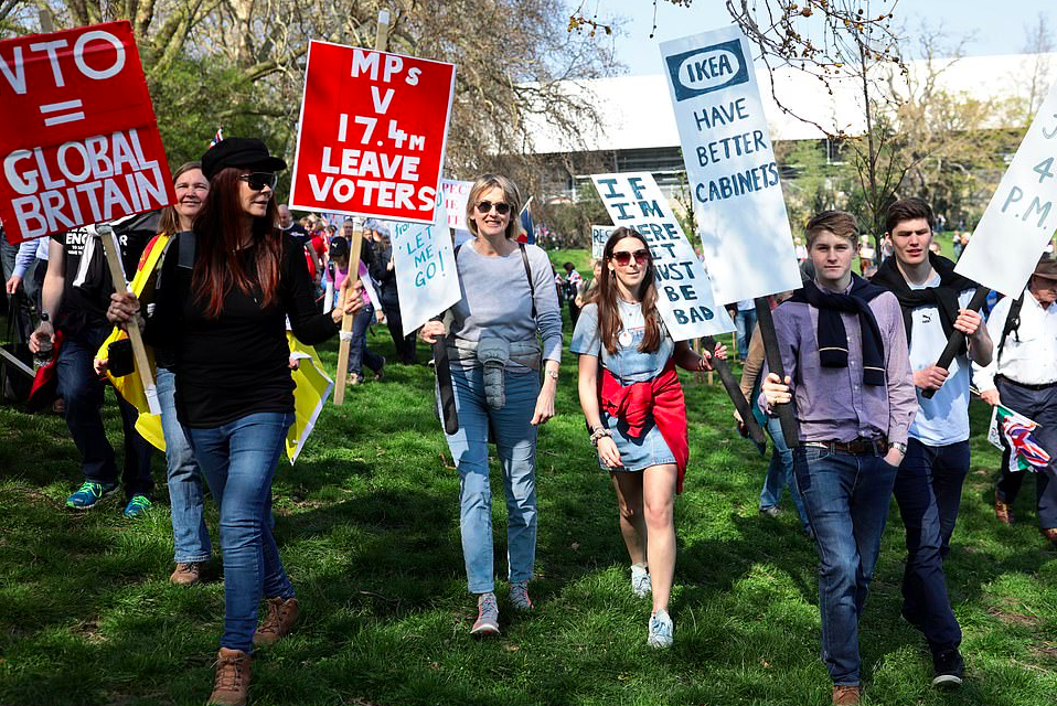 Young people supporting Brexit. Credit: The Daily Mail/Getty Images