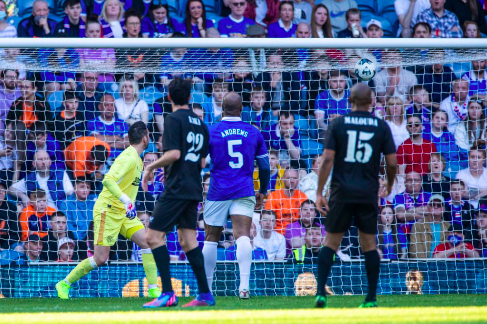 Match of football legends. Credit to The Rangers (rangers.co.uk)