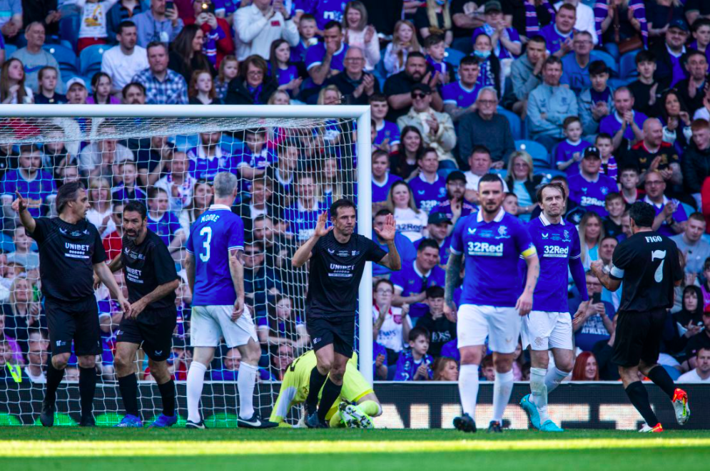 Match of football legends. Credit to The Rangers (rangers.co.uk)