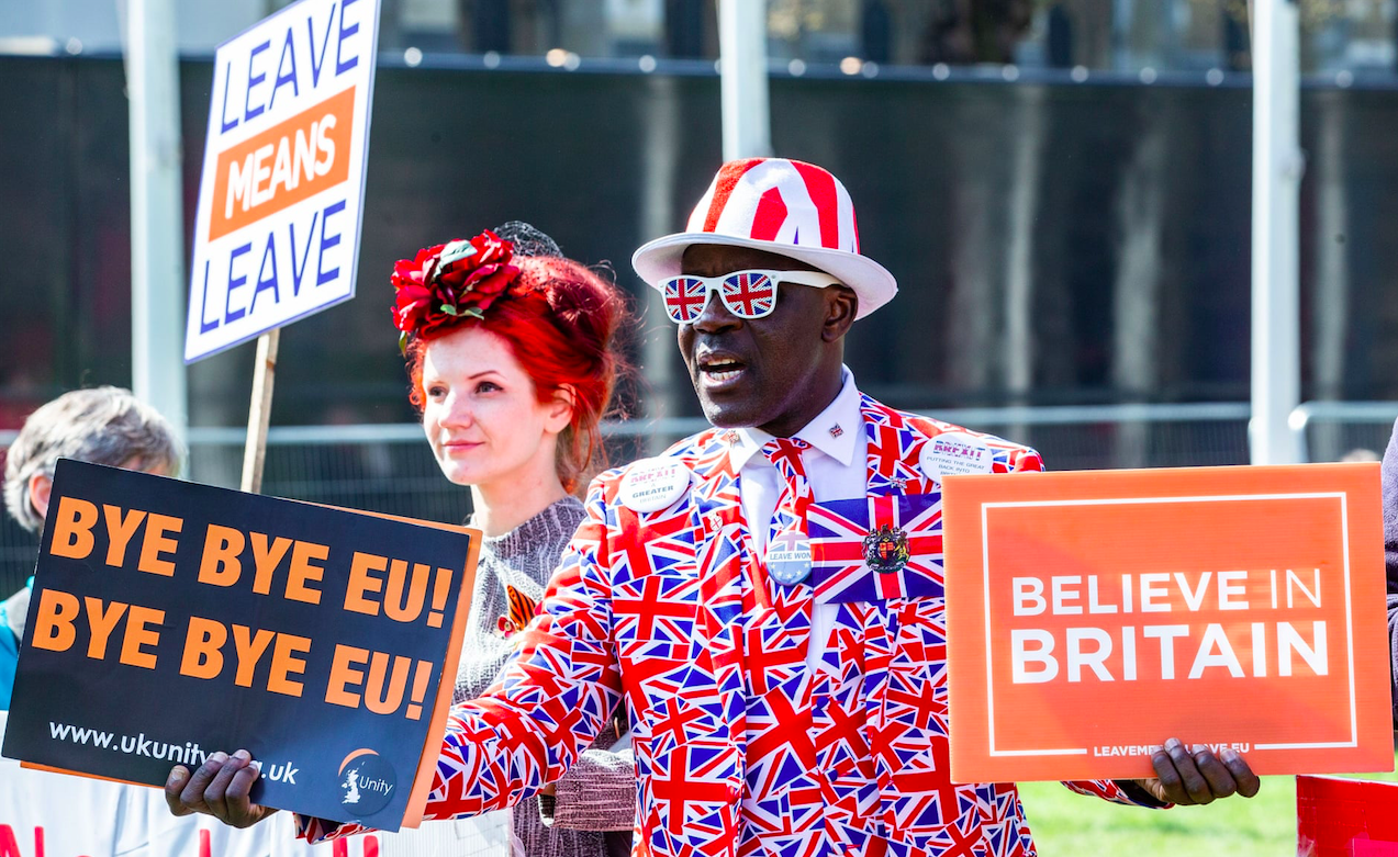 Leave supporters ask the rest to 'believe in Britain'. Credit: Mark Thomas/Rex