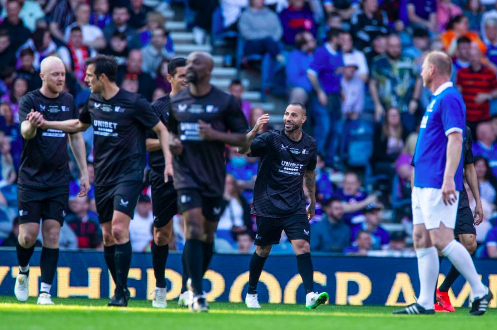 Match of football legends. Credit to The Rangers (rangers.co.uk)