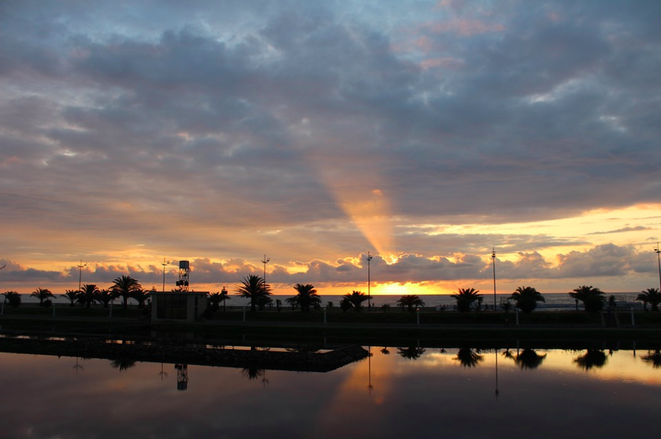 Sunset at Batumi promenade