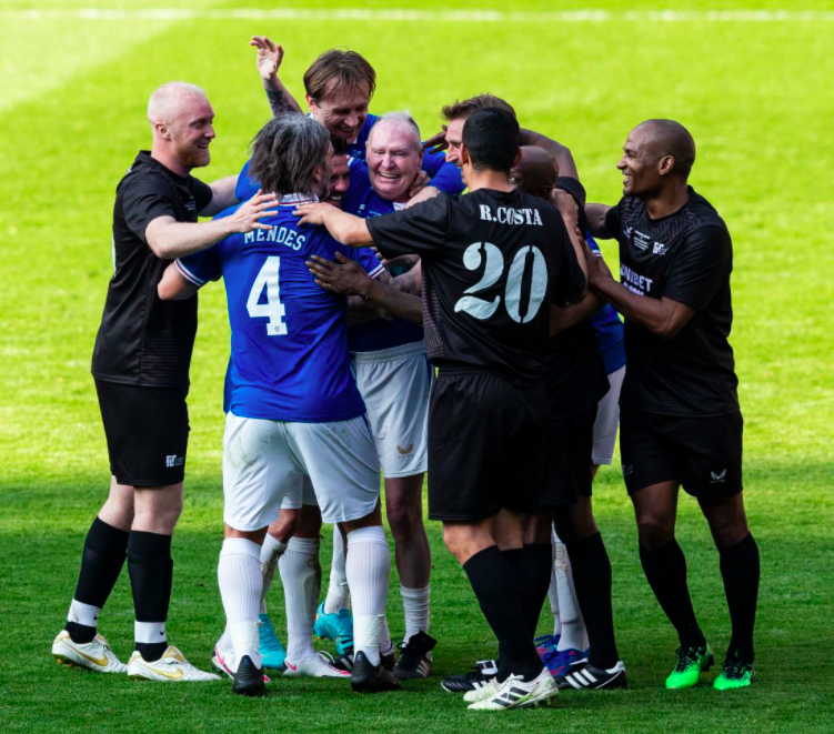 Match of football legends. Credit to The Rangers (rangers.co.uk)