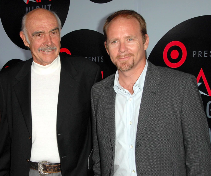 Sean Connery and his son, Jason, in Hollywood (2008). Credit to Globe Photos