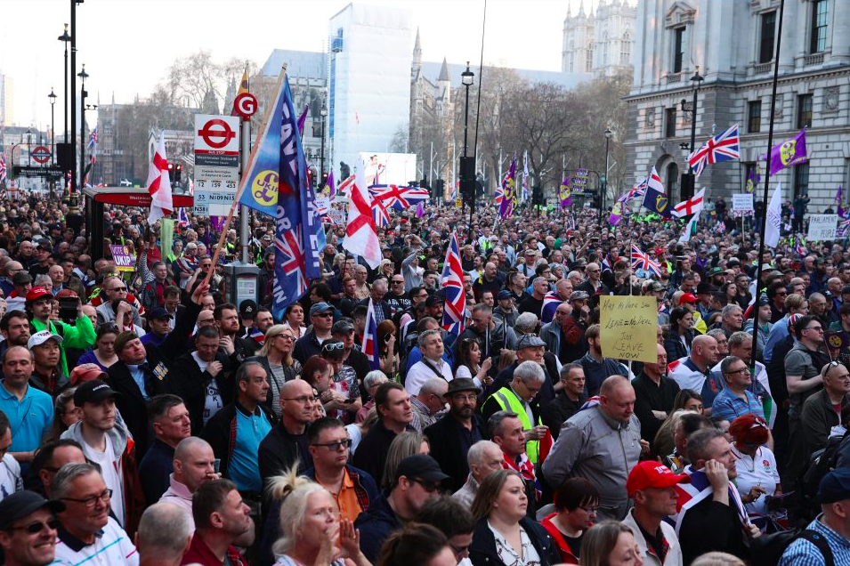 Whitehall overloaded on an Independence Day should-have-been; thousands of Brexiteers celebrated Theresa May's latest EU defeat. Credit: Getty Images