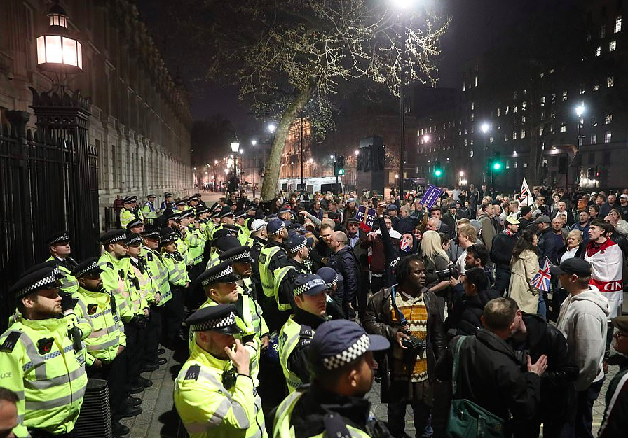 The nightfall over the Downing Street. Credit: The Daily Mail/AFP/Getty Images
