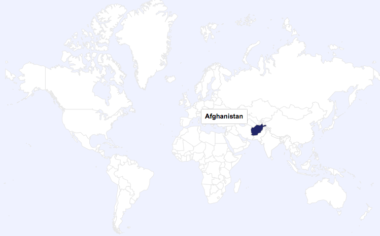 Afghanistan World Map