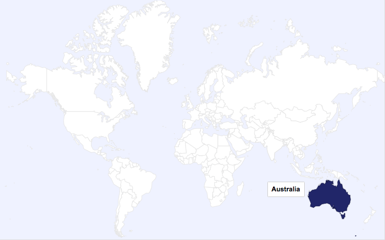 Australia world map
