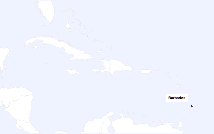 Barbados World Map