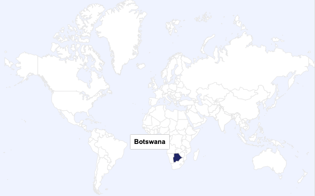 Botswana world map