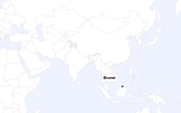 Brunei world map