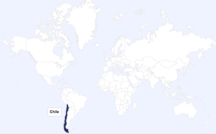 Chile world map