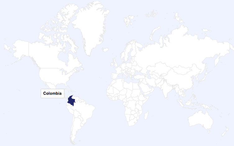 Colombia world map