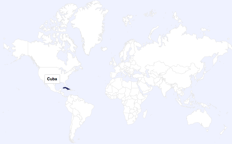 Cuba world map