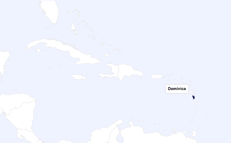 Dominica world map