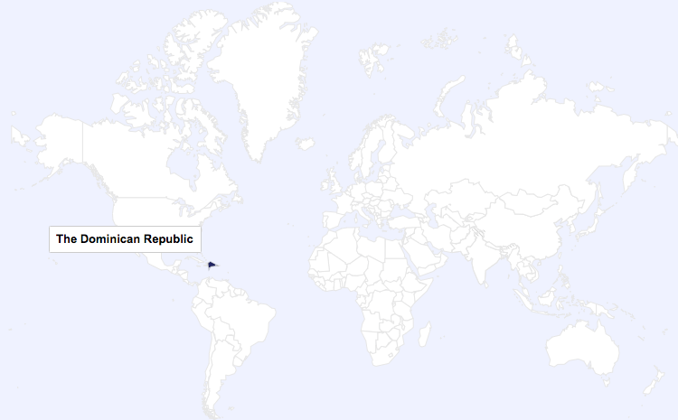 Dominican Republic world map