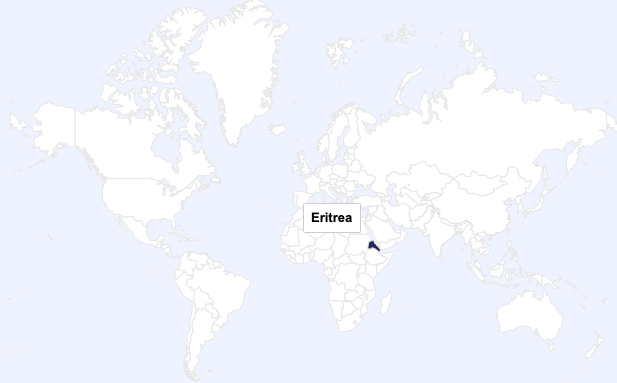 Eritrea world map