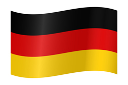 Flag of Germany waving