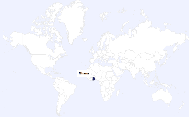 Ghana world map