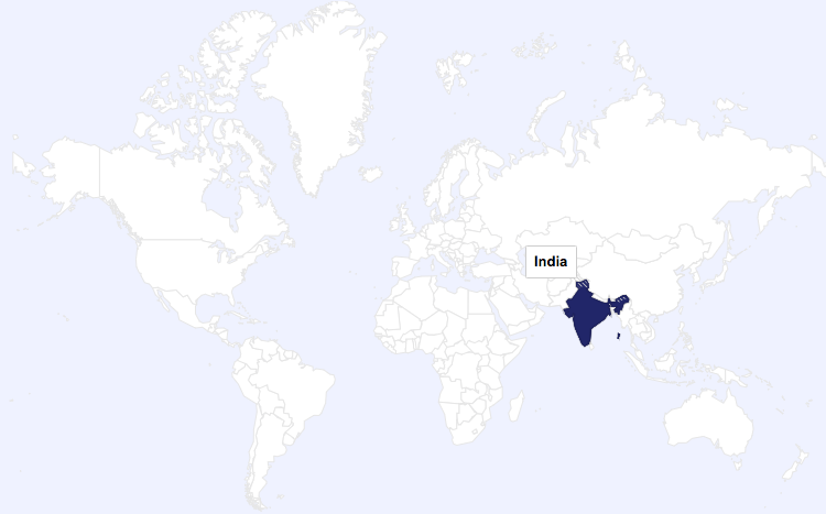 India world map