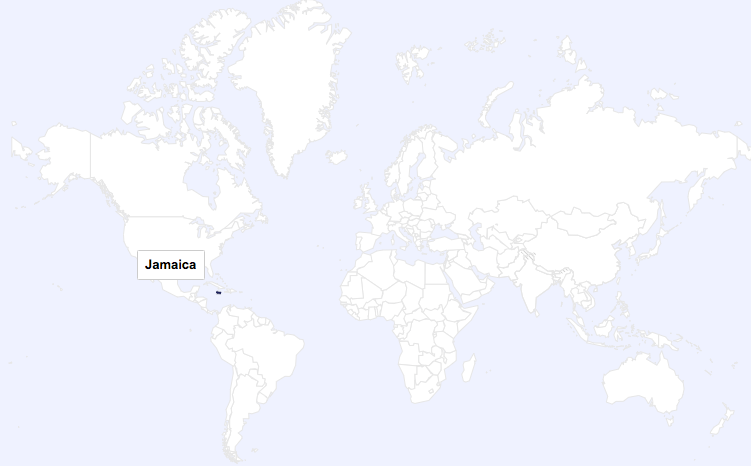 Jamaica world map