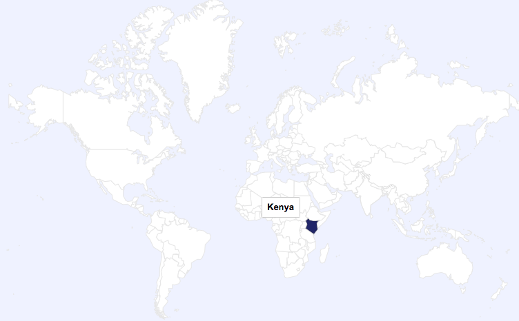 Kenya world map