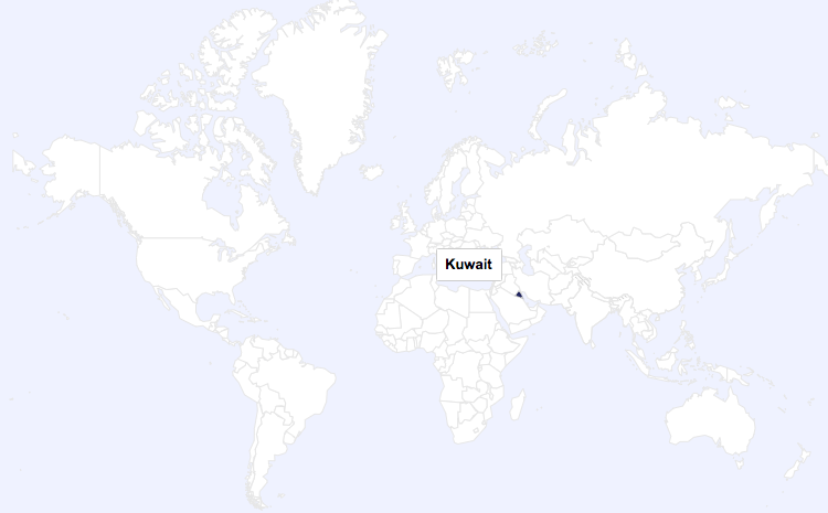 Kuwait world map