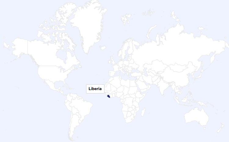 Liberia world map