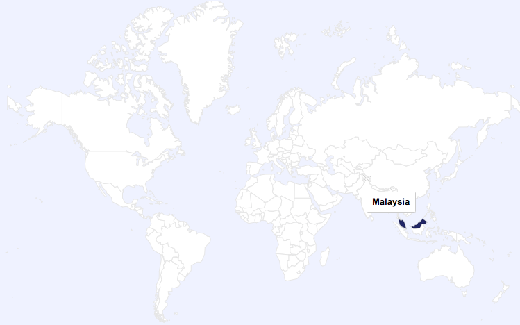 Malaysia world map