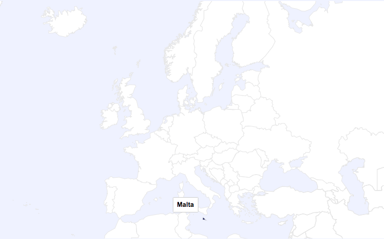 Malta world map