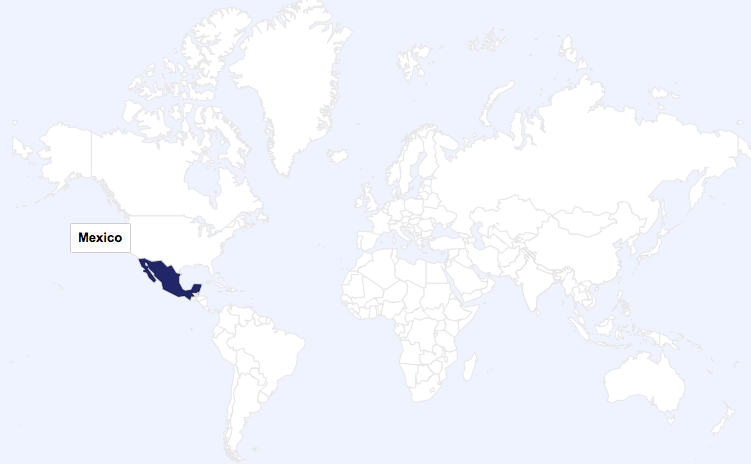 Mexico world map