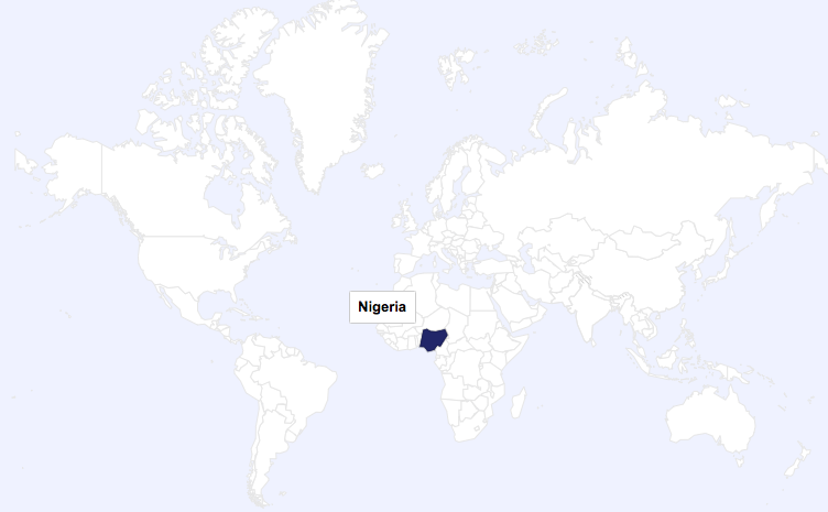Nigeria world map