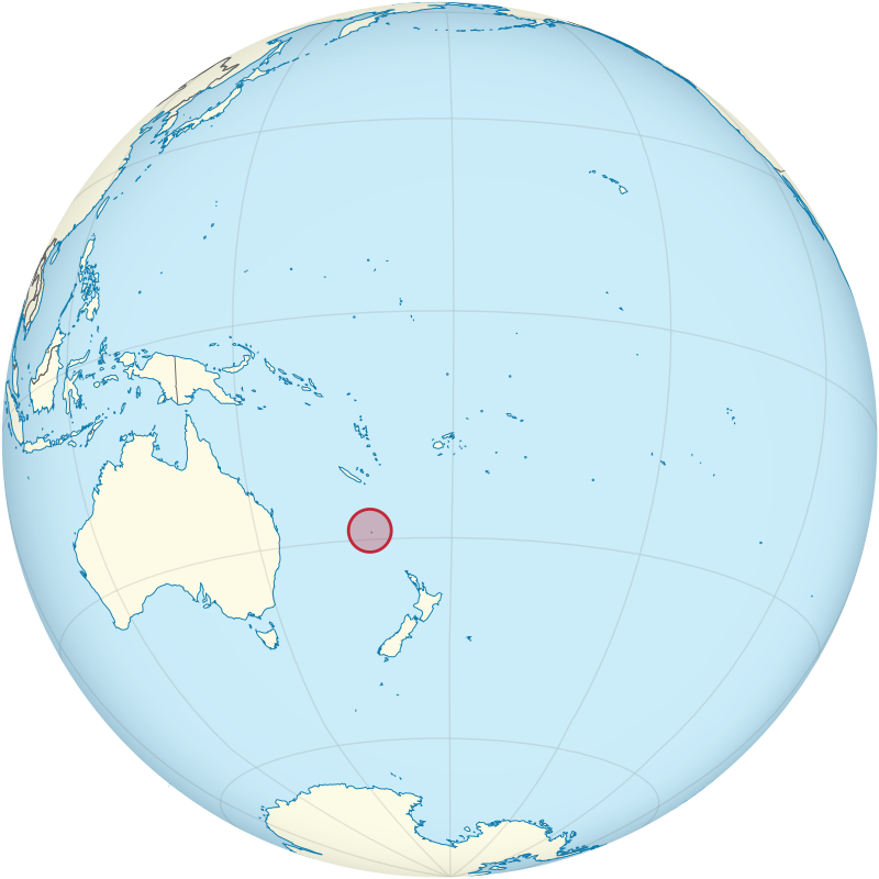 Norfolk Island on the Globe