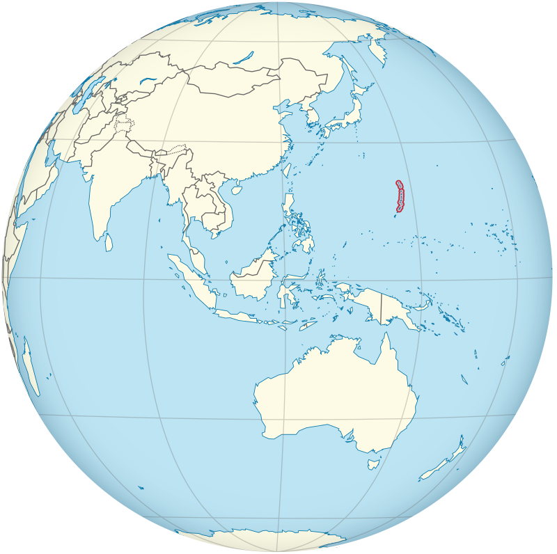 Northern Mariana Islands on the Globe