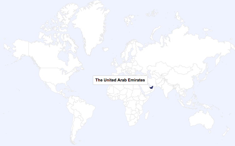 UAE World Map