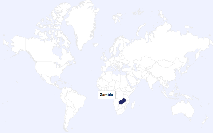 Zambia world map