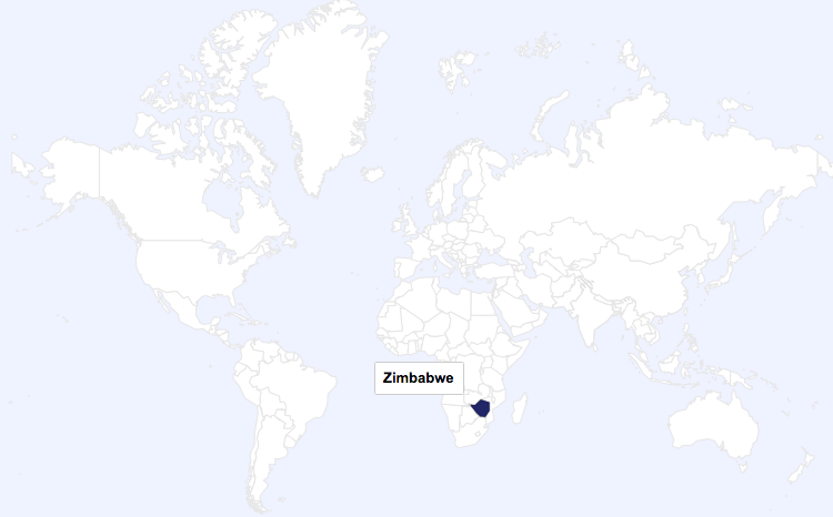 Zimbabwe World Map