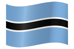 Botswana flag waving