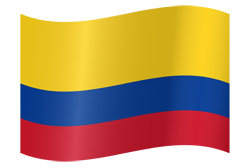 Colombia flag waving