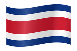 Costa Rica flag waving