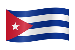 Cuba flag waving