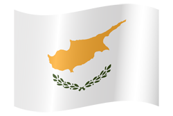 Cyprus flag waving