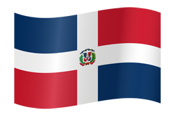 Dominican Republic flag waving