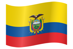 Ecuador flag waving