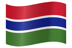 Gambia flag waving