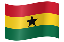 Ghana flag waving