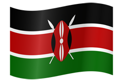 Kenya flag waving