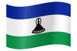 Lesotho flag waving