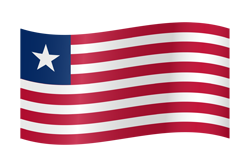 Liberia flag waving